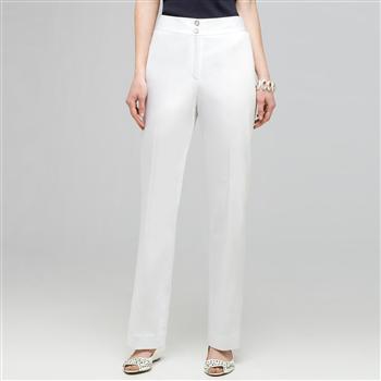 Straight Leg Pant., White, large