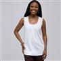 Shirred Front Tank., White, small