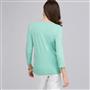 3/4 Sleeve V-Neck Top, Icy Mint, small