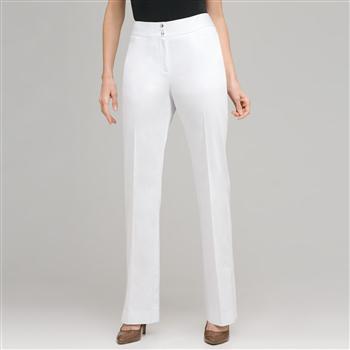 Straight Leg Pant., White, large
