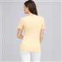 Short Sleeve V-Neck Tee, custard, small