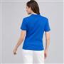 Short Sleeve Solid Cotton Polo Tee, Blue, small