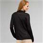Ruffle Front Cardigan, Black, small