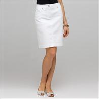 Denim Slim Skirt, white wash, medium