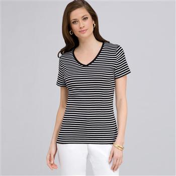 Short Sleeve Shell, Black & White, large